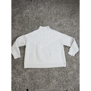 Women’s Calvin Klein Pullover‎ Knit Turtleneck Sweater Size Large Soft Beige